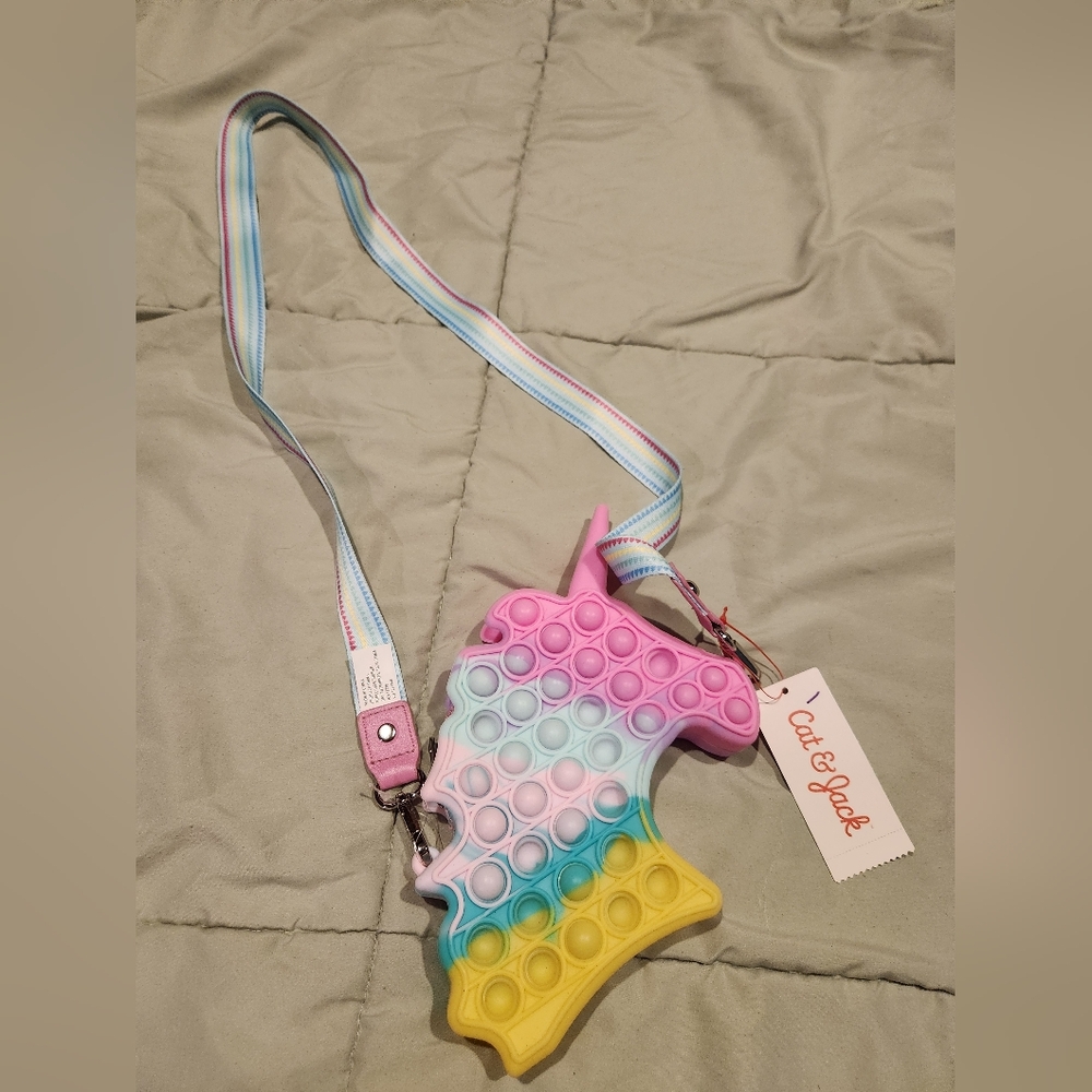 Nwt Cat & Jack Pop It Unicorn Purse Bag Girls